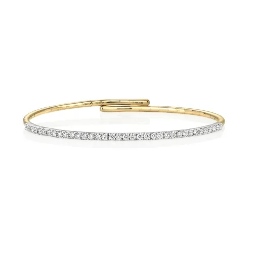 Diamond Bangle Yellow Gold 0.75ct